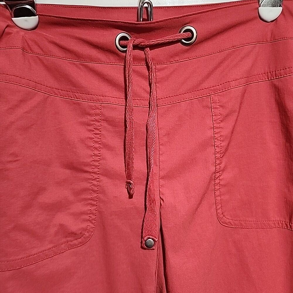Prana Cropped Drawstring Pants in Brick Red - Picture 4 of 14
